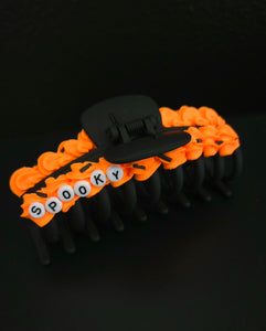 Hair Claw - Orange Spooky