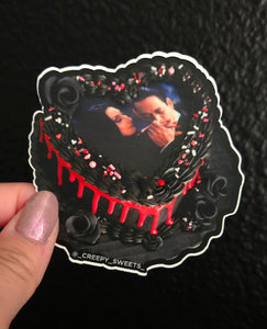 Sticker - Addams Heart Cake