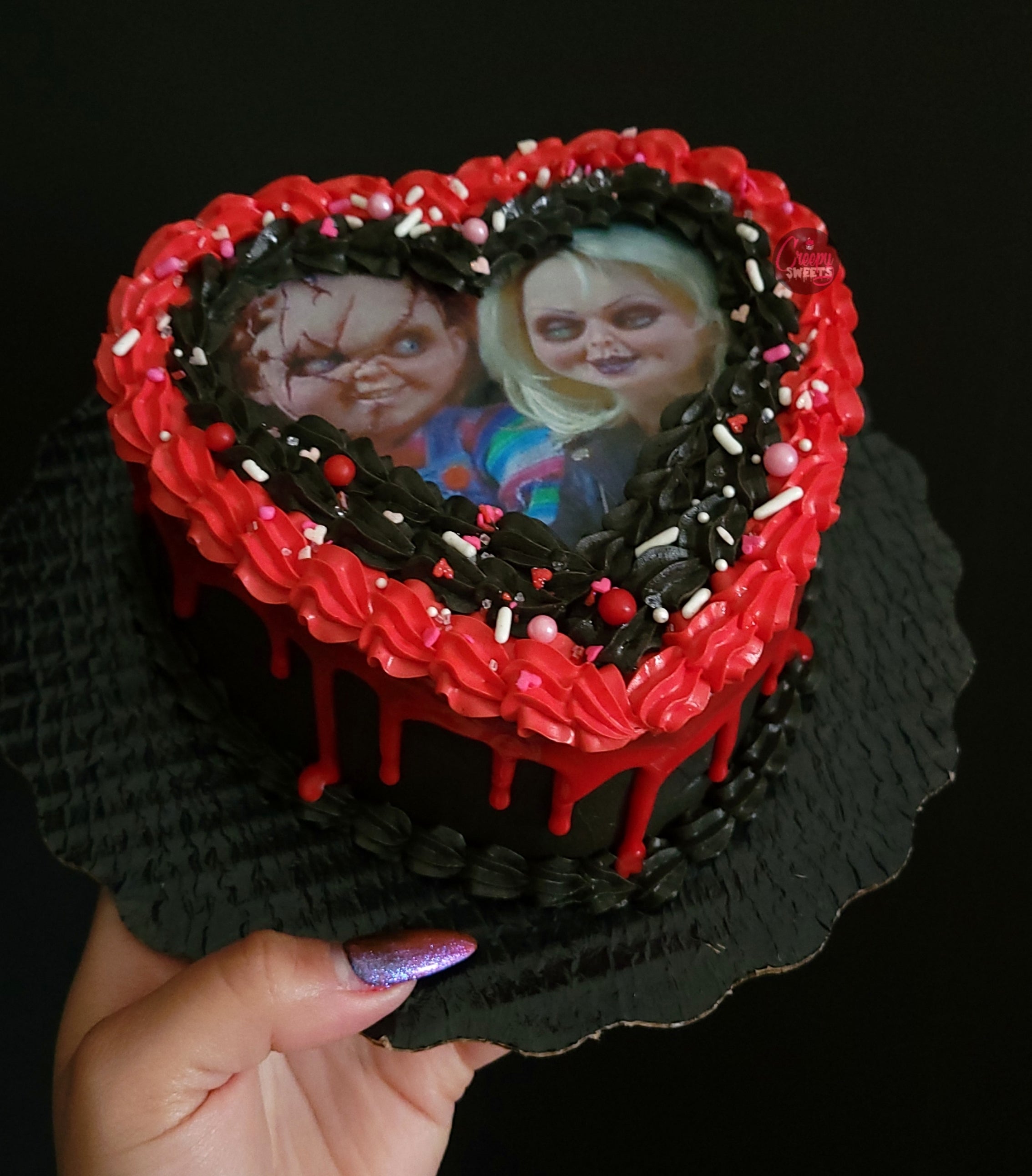 VDay Mini Cake - Chucky & Tiffany