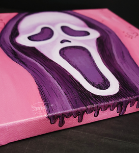 Painting Pastel Ghostface v2 (8x8")